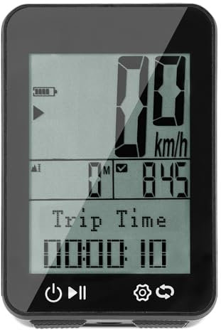 Aomiun GPS Bike Computer Wireless Bicycle Computer IPX7 Water proof 2.4in Backlight 9 Languages Interface for Accurate Tracking Distance Speed Altitude Time (BKV310)