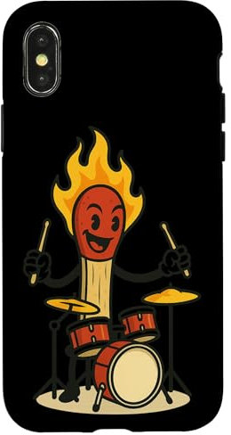 Corrispondenza ardente con la batteria per i fan delle partite a dondolo Custodia per iPhone X/XS