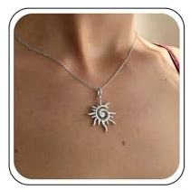 Inateannal Boho Spirale Sonne Anhänger Halskette Gold Wirbeln Sonne Halskette Vintage Sunburst Choker Halsketten Himmlischen Sonnen Kragen Halsketten Erklärung Kette Schmuck Für Frauen