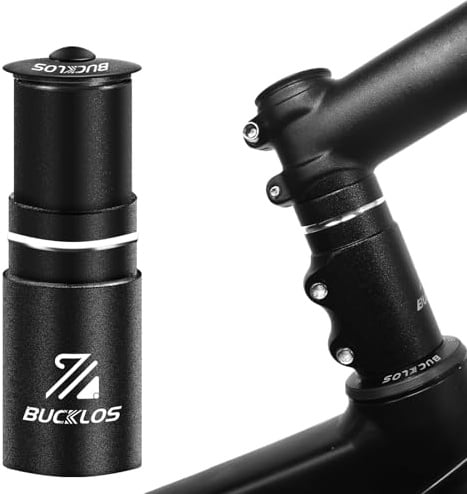 AEYINO Fahrradvorbau-Erweiterung MTB, 1-1/8 28,6 mm Fahrradgabelvorbau, Hand-Up-Adapter Fahrradgabel Aluminiumadapter für Rennräder, MTB, BMX 70/80/100/115/120/135/155/165/180/200/210 mm