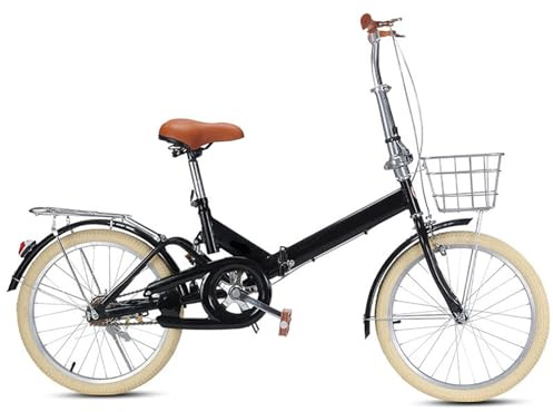 20/22 Zoll Klapprad für Erwachsene, Leichter Rahmen aus Kohlenstoffstahl (13kg), Doppel V-Bremse, Höhenverstellbar, 150kg Belastung für Outdoor-Reisen & Stadtverkehr, Einfache Faltung & Montage