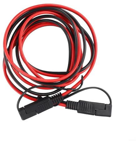 Jonikuper SAE to SAE Extension Cable, 14AWG Pure Copper Solar Wire Harness for RV, Motorcycle, Lawn Mower & Off-Grid Solar Panels – Waterproof Cap, SPT-2(2m)
