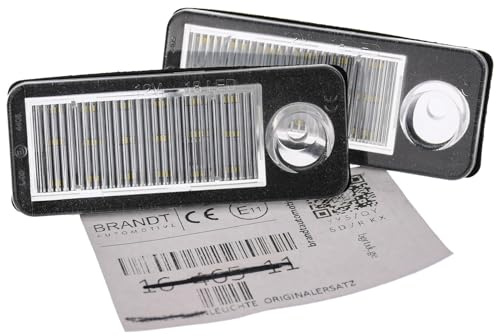 BRANDT AUTOMOTIVE Kennzeichenleuchten LED kompatibel mit Audi A6 C5 allroad 00-05 A6 C5 Avant 4B 97-05 RS6 C5 Avant 4B 03-05 S6 C5 Avant 4B 99-05