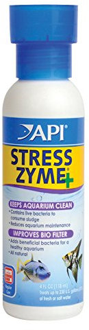 API STRESS ZYME Freshwater and Saltwater Aquarium Water Cleaning Solution 118 ml Bottle