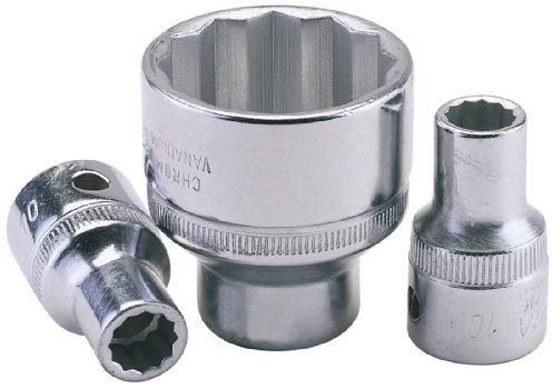 Draper 24533 Elora Bi-Hexagon Socket, 1/2 Square Drive, 8mm, Blue