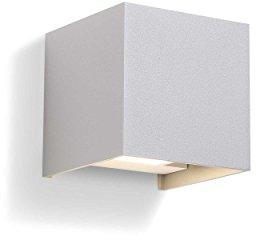 HELESTRA LED Wand- und Deckenleuchte, IP54, 10 x 10 x 10 cm, silbergrau A28242.46