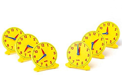 Didax Educational Resources, 5, 12 Hour Student Clock, Set of 6, Multi, 211550
