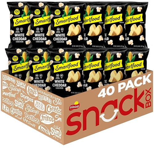 Smartfood Palomitas de maíz con sabor a Cheddar, 0,625 Ounce (paquete de 40)