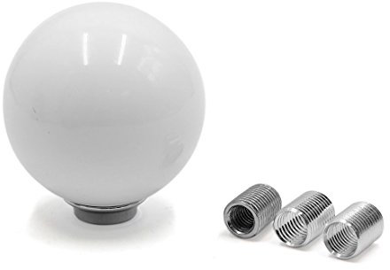 sourcing map Weiß Kugelgeformte Fahrzeug Auto Schaltgetriebe Schalthebel Schaltknauf Staubschutz de