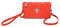 Womens Small Clutch Bags with Wristlet and Long Adjustable Strap (Orange)