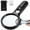 BUSATIA - Lupa con luz LED iluminada con 3 aumentos 45X, Lupa Ligera de Mano para Lectura, inspección, joyería, Pasatiempos y Manualidades