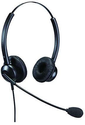 Affordable Double Ear Noise Cancelling Office/Call Centre Headset With U10P-S Bottom Cable For Yealink SIP-T19P T20P T21P T22P T26P T28P T32G T41P T38G T42G T46G T48G, Snom and Grandstream IP Phone