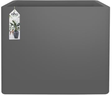 elho Pure Soft Brick Divider Large 80 - Blumenkübel Groß für Innen & Außen - Ø 79.0 x H 65.0 cm - Schwarz/Anthrazit