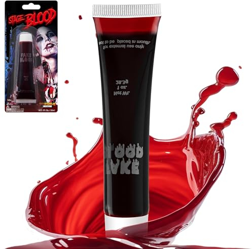 Spooktacular Creations Tube de sang faux pour déguisements d'Halloween, zombie, vampire et monstre 28 ml