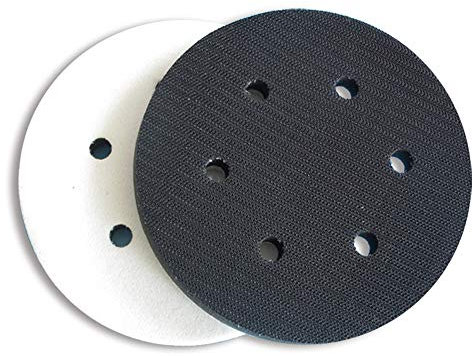ExcInter 1PCS 150mm 6 Holes Sanding Soft Pad Buffer Sponge Interface Backing Foam Cushion Pads Layer Hook and Loop Buffering