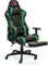 AA Products - Sedia da gaming, con schienale alto, ergonomica, regolabile, con poggiapiedi, supporto lombare, girevole, colore: nero/verde