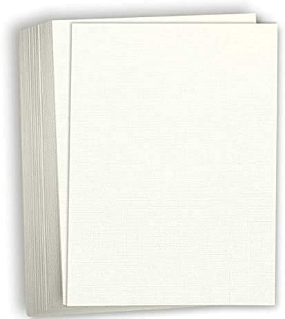 Hamilco Leinenstrukturiertes Kartonpapier, 21,6 x 27,9 cm, blanko, dick, schwer, 36,3 kg, Einband für Drucker, 50 Stück (natürlich)
