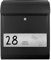 banjado® Briefkasten personalisiert mit graviertem Namensschild in Silber/Briefkasten schwarz 39x47x14cm / Briefkasten mit Hausnummer, Namen & Motiv Liebesbrief/Briefkasten mit Zeitungsfach