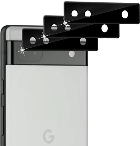 AnnhanT Schutzfolie für Google Pixel 6a Kameraschutz [3 Pack], Kamera Panzer Schutz Glas [9H Härte/Kratzfester] -Objektiv Panzerfolie für Google Pixel 6a - Schwarz