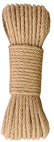 ZEALMAX Natürliches Juteseil, 50 m, 6 mm Hanfseil für Kunsthandwerk, Geschenkverpackungen, Haus, Garten, Hof, dekorative Seile