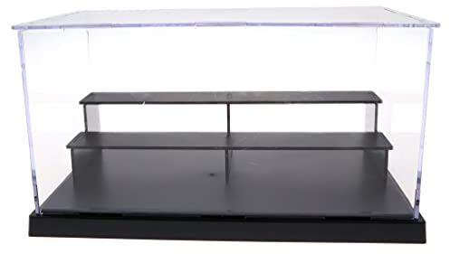 misppro Transparente Vitrine mit schwarzem Boden für Anime-Modelle, 25,4 x 15,5 x 17,3 cm