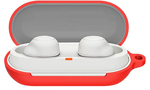 RanTuo Bluetooth Earphone Case for Sony WF-C500, Soft TPU, Dustproof, Dropproof, Headphone Case Cover for Sony WF-C500.(Red)