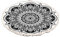Runden Teppiche,Vintage Boho Baumwolle Teppiche Mandala Muster Waschbar Handgewebte Böhmische Runder Teppich mit Quasten für Schlafzimmer Flur Wohnzimmer Couchtisch Fußmatten 80cm,Blumen 21#