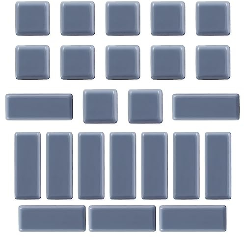 24 Stück Möbelgleiter Teflon Selbstklebend 2 Größen 19x70mm und 20x20mm (eckig) Möbelgleiter-Set Teppichgleiter Möbel Bewegen Pads Effektiver Schutz Ihrer Möbel Stühle Böden