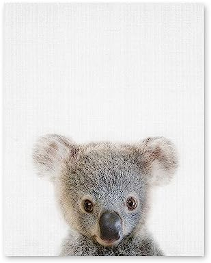 GDPOOTREE Tiere Karikatur Wandkunst Bild Wombat Raumdekor Leinwand Poster Kinder Nordische Malerei 21X30Cm Kein Rahmen