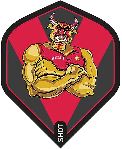 Shot! Dart Flights Michael Smith Bully Boy Dartflights (Rot)