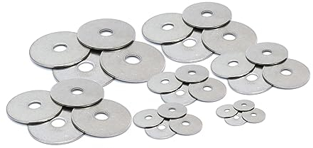Karosseriescheiben M4 M5 M6 M8 M10 M12 Unterlegscheiben Stahl verzinkt Kotflügelscheibe Beilagscheiben (10 25 100 Stück) (100, M 4 x 15 mm)
