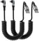 Cable Cargador iPhone 90 Grados 2Pack [MFi Certificado], Cable USB a Lightning Corto en Espiral para Apple Carplay, Retráctil iPhone Carga Rápida Cable Lightning para iPhone/Pad/Pod