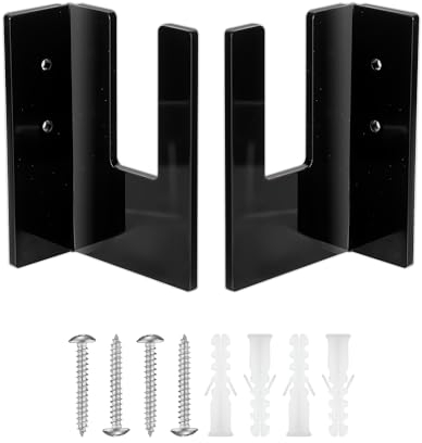 2pz Supporto da Parete per Snowboard, Appendiabiti da Parete per Snowboard Supporto da Parete per Portaoggetti per Snowboard Espositore per Snowboard per Tavola da Sci Longboard (Nero)