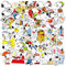 Xingsky Snoo-py Aufkleber, 100 Sticker Kinder Sticker Cartoon Aufkleber Vinyl Aufkleber Kinder Laptop Sticker & Skateboard Sticker Koffer Auto Fahrrad Sticker für Erwachsene Kinder