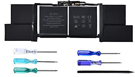 SLODA A1953 Portátil Repuesto Batería para MacBook Pro 15'' A1990 (Mediados de 2018 2019 versión) EMC 3215 3359 BTO cto Touch Bar [Li-Polymer 11.4V 7400mAh]