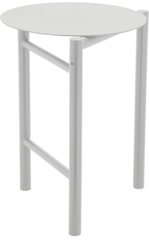 Zone Denmark Disc Stool, Hocker aus Stahl, Kleiner Schemel/Trittschemel für Kinder und Erwachsene, Tritthocker, 33 x 45 cm, Soft Grey (Grau)