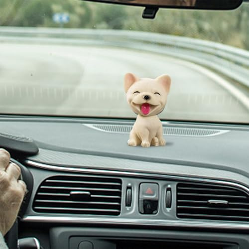 Rurunklee de voiture en forme de chien qui hoche la tête - Décoration d'intérieur de tableau de bord - Cadeau créatif pour voiture, maison, bureau