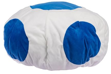 Avafierce Anime Mushrooms Hats Bros Caps Cute Red and Green Hats Halloween Coplay Hat for Adults (Blue White)