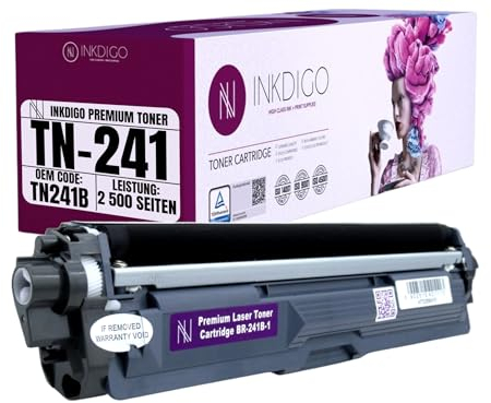 TN241 TN-241 XL - Premium TÜV Toner Schwarz Kompatibel für Brother DCP 9015 9017 9020 9022 CDW HL 3140 3142 3150 3150 3152 3170 3172 CDW MFC 9130 9140 9142 9330 9332 9335 9340 9342 CDW