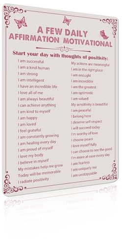 A Few Daily Affirmations Motivational Schild Spaß Retro Metall Wand Kunst Dekoration, Bar, Bad, Zimmer, Party Poster Dekoration (2455)