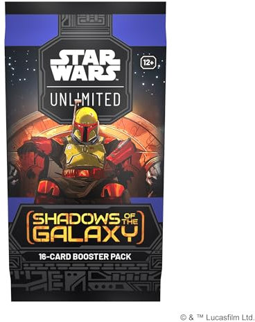 Star Wars: Unlimited TCG Shadows of The Galaxy Booster Pack - schnelles Trading Card Game für Kinder und Erwachsene, Alter 12+, 2+ Spieler, 20 Minuten, von Fantasy Flight Games, Englisch