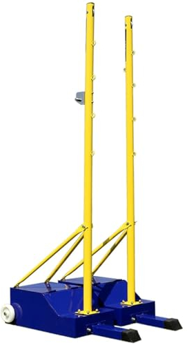 MENUBWPP Badmintonnetz Stahl-Gas-Volleyball-/Badminton-Ständer mit Stabiler Basis, Badmintonnetz mit Ständer 5/6,5 Fuß, Zwei Höhen