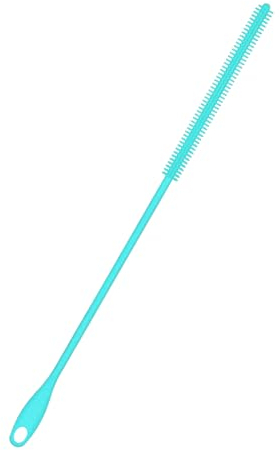 Spazzole Cannuccia Silicone, 8 mm Blu 24 cm Pulisci Cannuccia Lunga Foro Appendere Strumento Riutilizzabile Lavare Cannuccia Pieghevole Spazzola Tubi Sottile per Cannucce