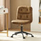 HULALA HOME Bürostuhl, Drehstuhl, Vintager Schreibtischstuhl, höhenverstellbar und ergonomisch für Wohnzimmer und Arbeitszimmer, Braun