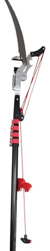 Scie d'élagage manuelle, réglable en hauteur sur 7.2 m corde tirage sécateur coupe-branches,Lame en Acier au manganèse SK5 réparer facilement et commodément les branches hautes(7.2M (24FT))