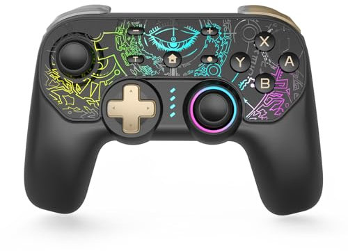 DYONDER Switch Controller Compatible with Switch/Lite/OLED Controller, Switch Pro Controller With RGB Mode, Switch Controllers Remote Supports Multi-Platform with 1000mAh Battery,Turbo, Wake-up Functi