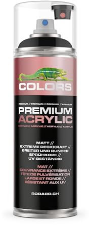 COLORS Premium Acrylic Sprühfarbe 400ml – Hochdeckender Sprühlack für Innen & Außen, Spraydose für DIY-Projekte - RAL 9005 - Schwarz Matt