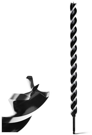 30 x 600 mm Wood Auger Drill Bit for Softwood, Hardwood with Centre Point and E 9.5 Shank