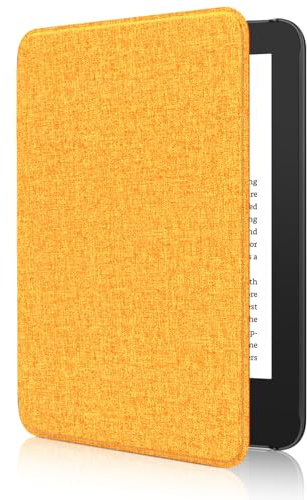 MoKo Étui pour 6 Amazon Kindle Basic 11e Gén 2024/2022, Orange | Coque Légère, Veille/Réveil Automatique, Imperméable, Compatible Amazon Kindle Basic 11e Génération