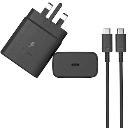 WZ 45W USB C Plug- Fast Charging Adapter USBC Plug UK Fast Charger with C Type Cable- USB C Charger Wall Head Plug Compatible for Samsung Galaxy Series Mobile, iPhone, iPad and Other C Type Devices